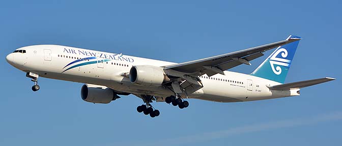 Air New Zealand Boeing 777-219ER ZK-OKF, Los Angeles international Airport, January 19, 2015